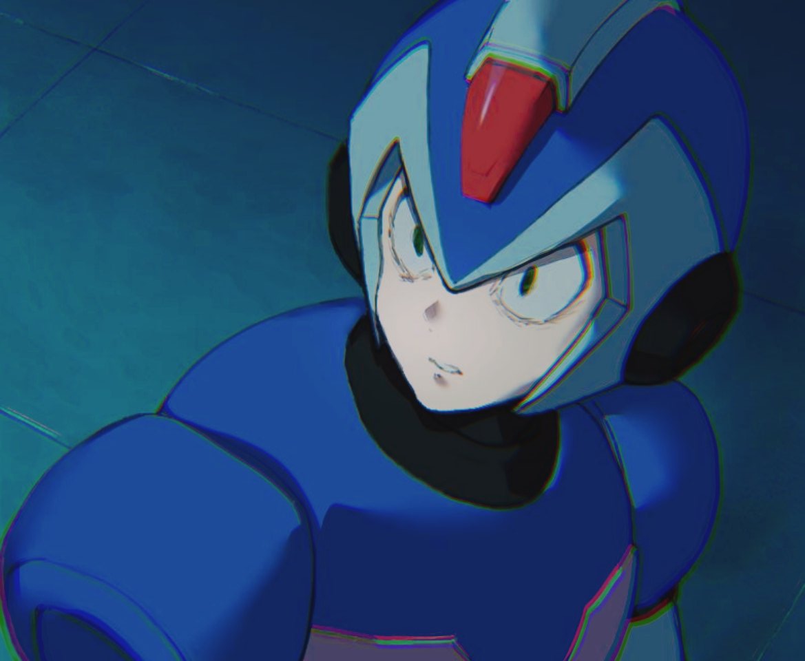 1boy, android, armor, bishoujo_senshi_sailor_moon, blue_armor, blue_headwear, dark_background, dilated_pupils