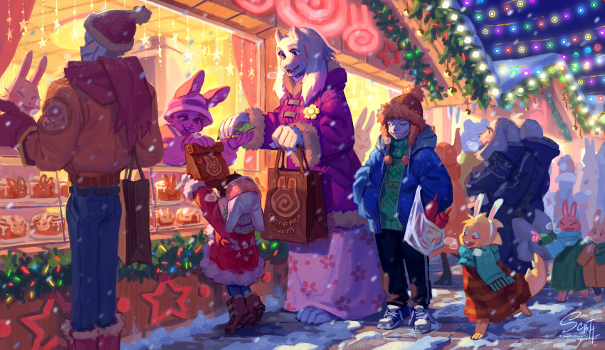 1other, 2boys, 2girls, absurdres, alternate_costume, androgynous, animal_ear_hairband, animal_ears