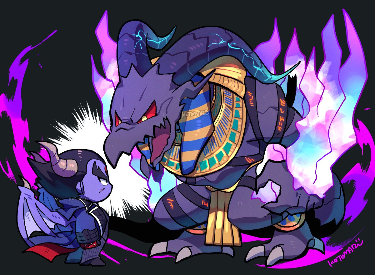 1boy, arms_at_sides, azazel_(tekken), black_background, black_hair, black_pants, blue_coat, chibi
