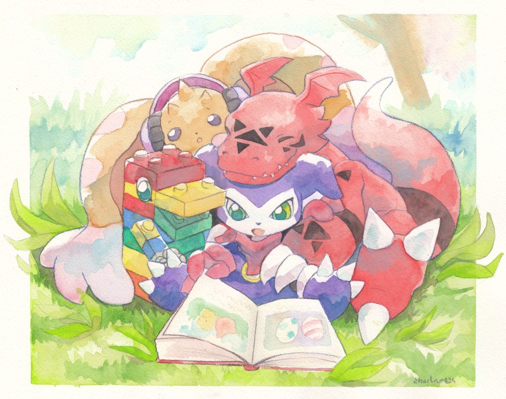 book, chibicheu, closed_eyes, digimon, digimon_(creature), digital_hazard, digitama, egg