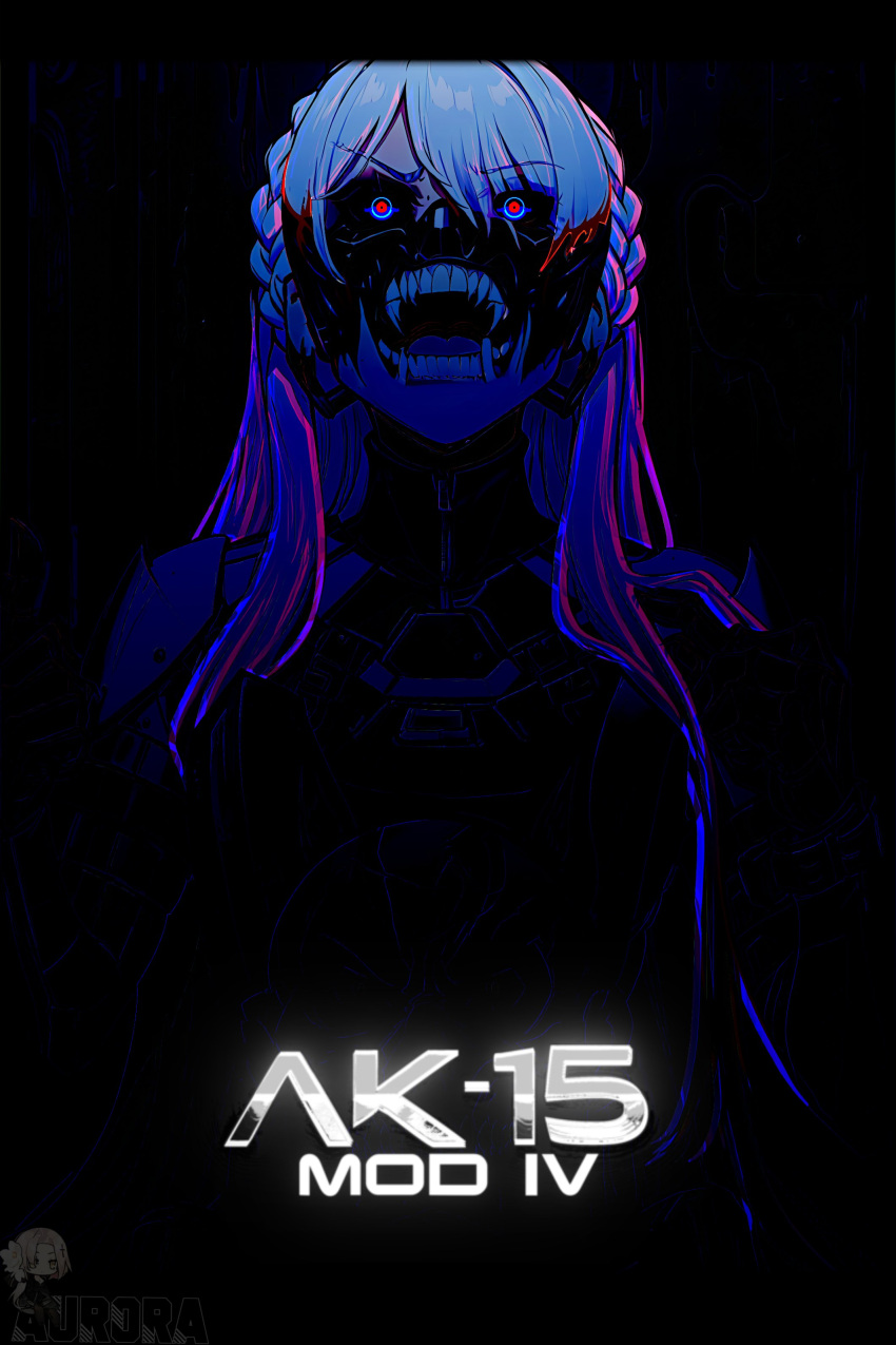1girl, absurdres, ak-15_(girls'_frontline), badtotheblade, colorful, cyberpunk, girls_frontline, highres