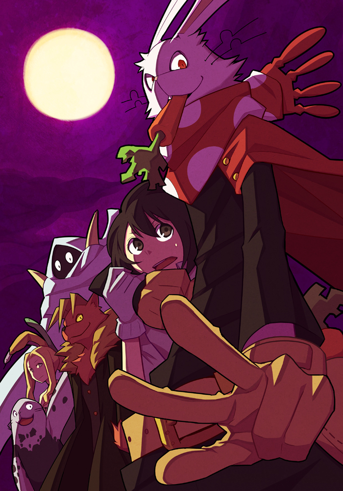 aoi_hana_(character), belt, bunny, cape, carrot, gloves, igarashi, ookami_(oumagadoki_doubutsuen)