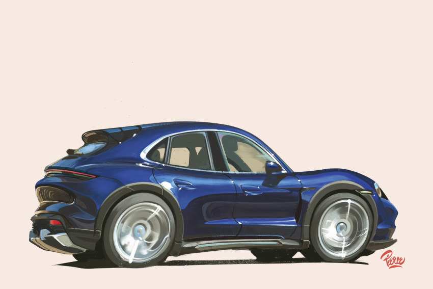 artist_name, brown_background, car, english_commentary, from_side, highres, motor_vehicle, no_humans