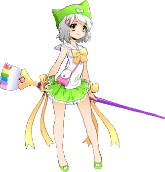 flat_chest, hat, kanae_(vanpri), lowres, official_art, paintbrush, pixel_art, ribbon