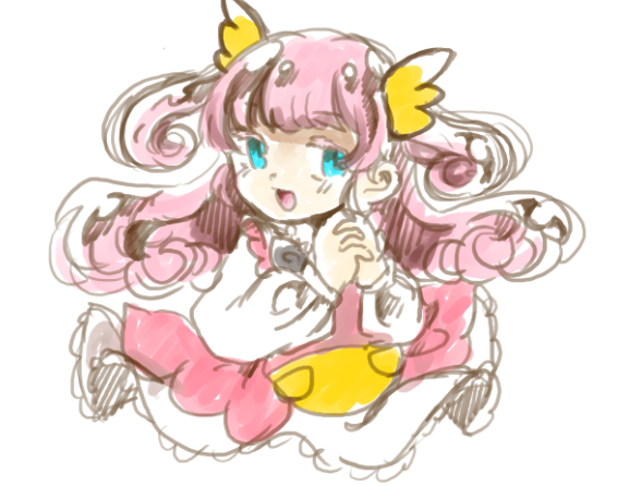 1girl, blue_eyes, carrotcolorcafe, commentary_request, dress, eyelashes, long_hair, long_sleeves