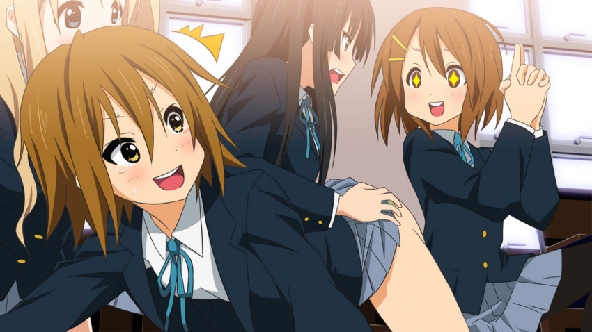 alternate_hairstyle, ass, hirasawa_yui, k-on!, kancho, kanchou, kotobuki_tsumugi, panties