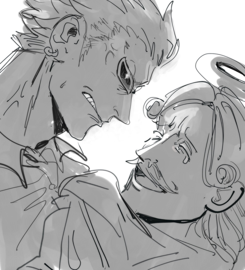 2boys, anger_vein, angry, closed_eyes, donquixote_doflamingo, donquixote_homing, earrings, father_and_son