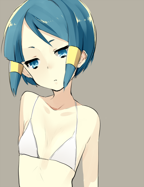 blue_eyes, blue_hair, bust, ecocube, flat_chest, hair_tubes, inazuma_eleven, kurakake_clara