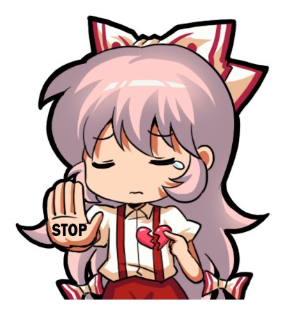 1girl, bow, broken_heart, chibi, fujiwara_no_mokou, hair_bow, heart, jokanhiyou