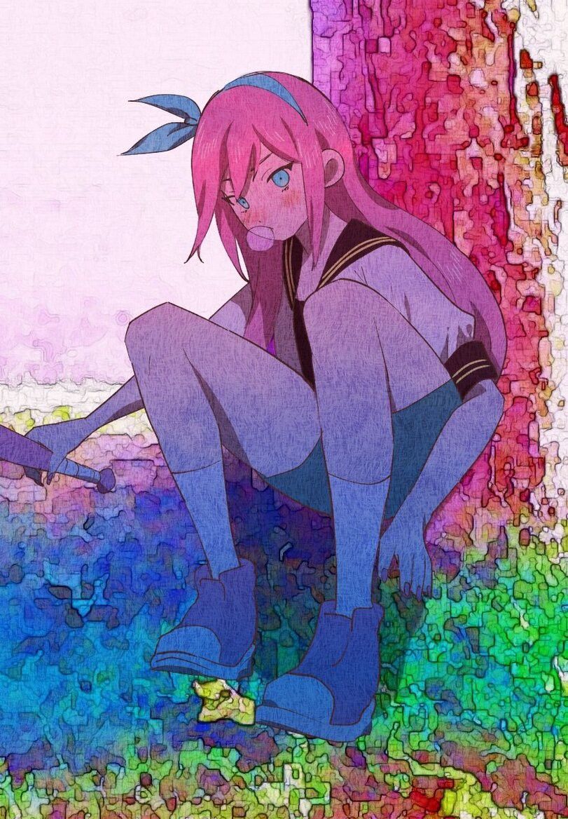 1girl, ankle_socks, aubrey_(faraway)_(omori), aubrey_(omori), bad_id, bad_pinterest_id, baseball_bat, black_sailor_collar