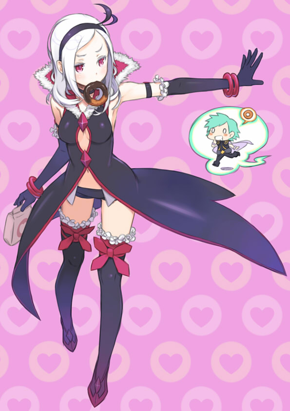 choker, cleavage_cutout, doughnut, eas, elbow_gloves, fresh_precure!, gloves, hairband