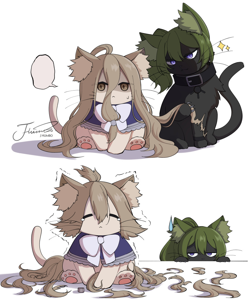 :<, :3, absurdres, ahoge, alternate_hair_length, alternate_hairstyle, animal_focus, animalization