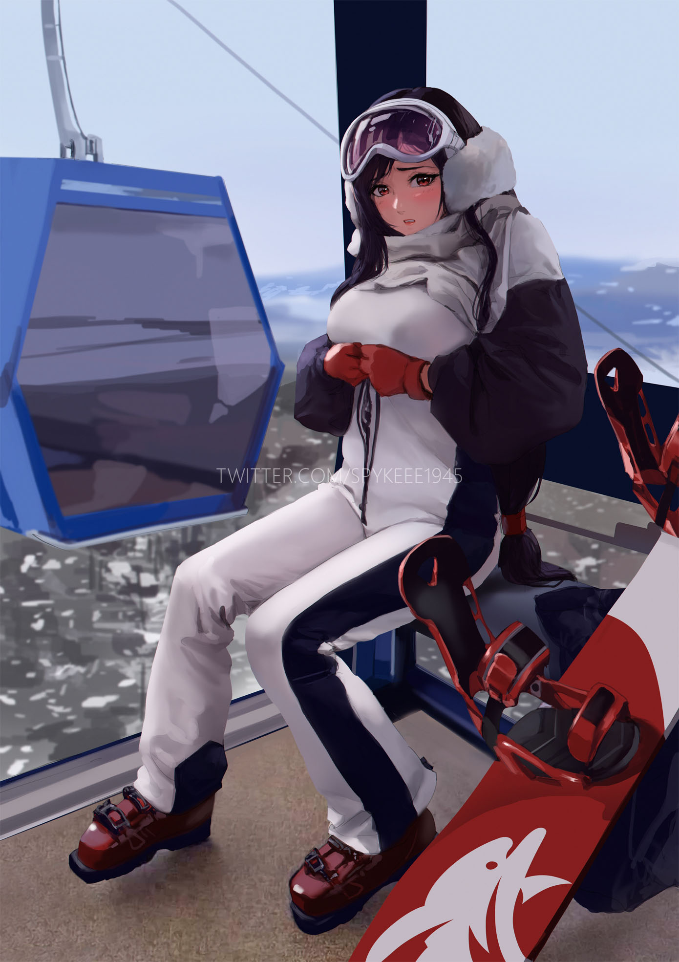 1girl, black_hair, coat, earmuffs, final_fantasy, final_fantasy_vii, final_fantasy_vii_rebirth, final_fantasy_vii_remake