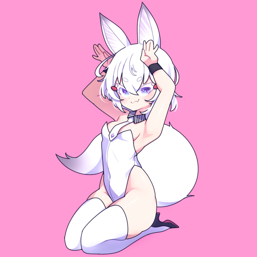 1girl, animal_ears, cross_(vgne4542), fox_ears, fox_tail, high_heels, highres, phase_connect