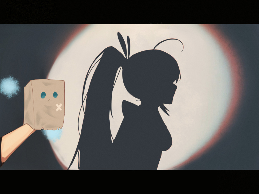 1girl, absurdres, bag, breasts, different_shadow, feather_hair_ornament, feathers, friend_(nanashi_mumei)