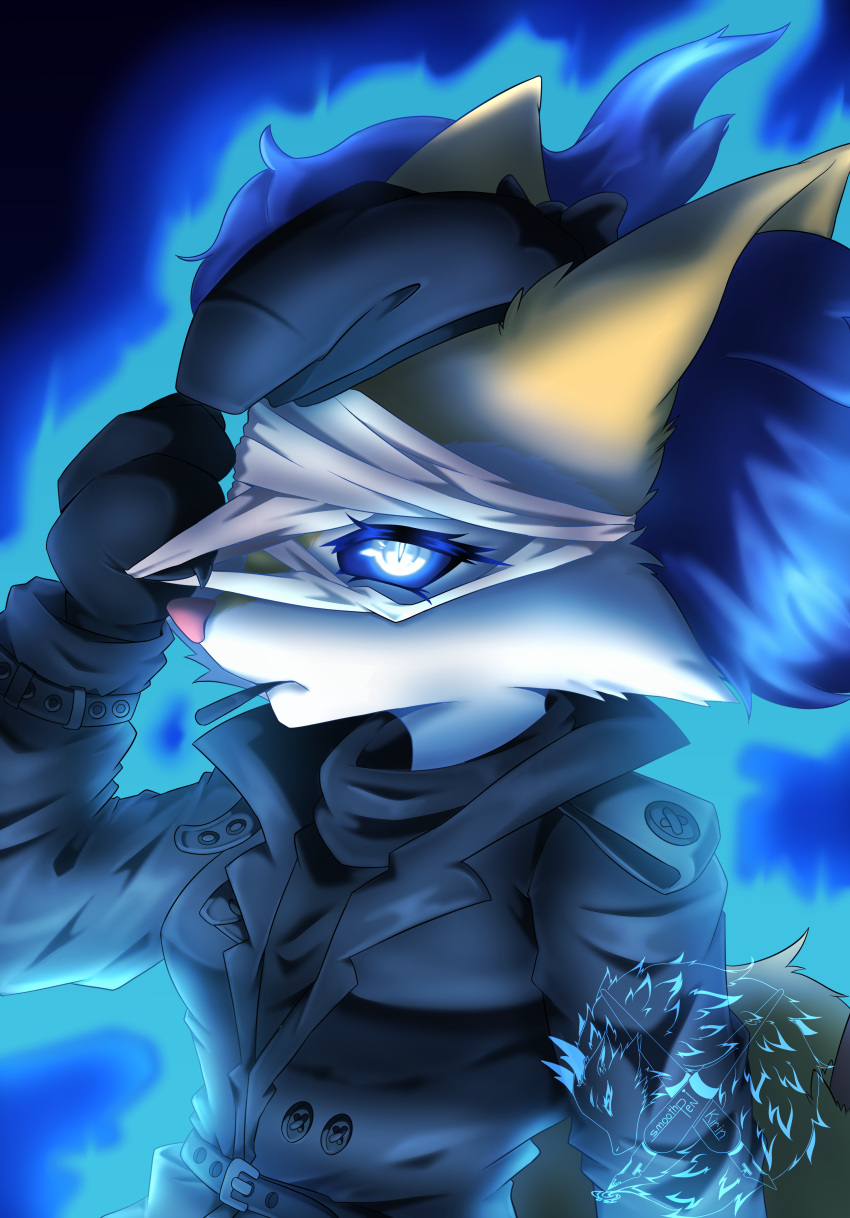 1girl, absurdres, alternate_color, alternate_shiny_pokemon, animal_ear_fluff, animal_ears, animal_focus, arm_at_side