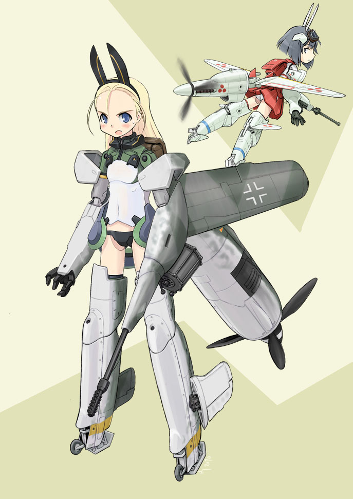 black_hair, blonde_hair, blue_eyes, busou_shinki, company_connection, creator_connection, doll_joints, elise_von_dietrich