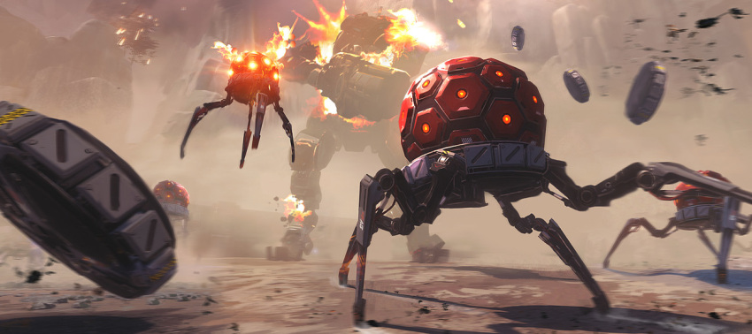 explosion, explosive_tick, fire, gun, holding, holding_gun, holding_weapon, ion_(titanfall_2)
