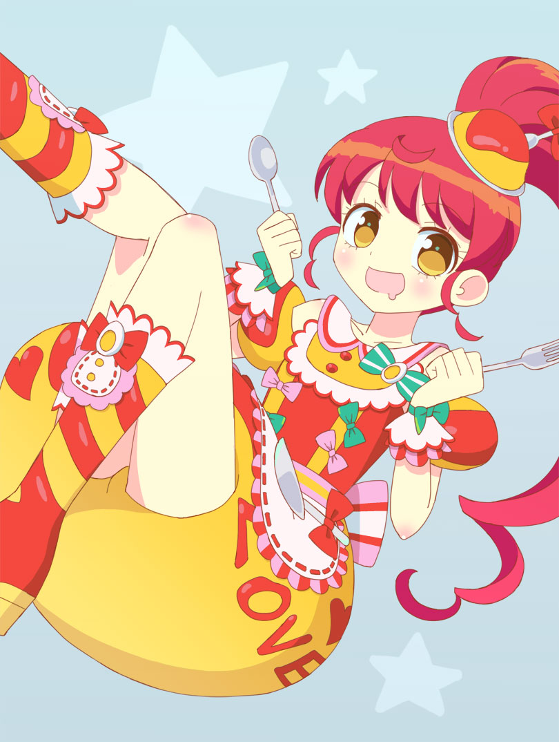 1girl, :d, boots, bow, bubble_skirt, collared_dress, commentary_request, dress