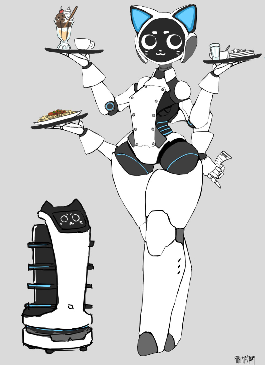 1girl, animal_ears, bellabot, buttons, carrefour, cat, cat_ears, double-breasted