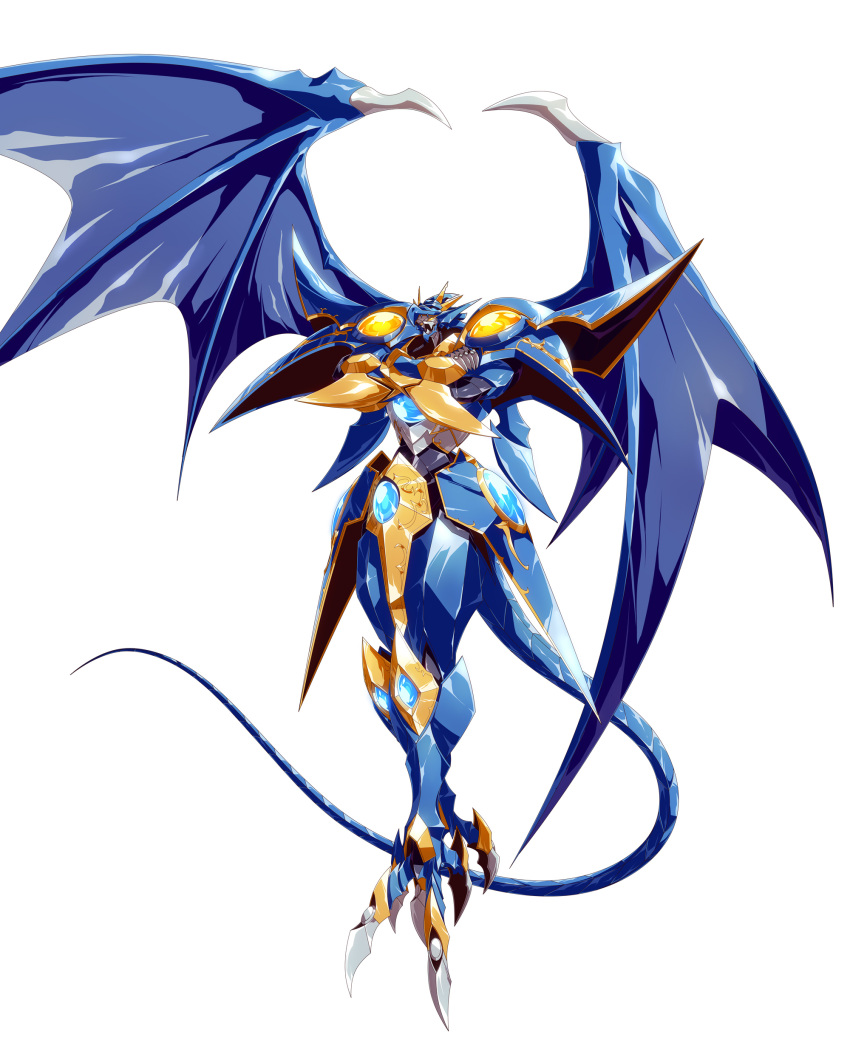 1other, absurdres, ceres_(rayearth), claws, crossed_arms, dragon, dragon_tail, dragon_wings