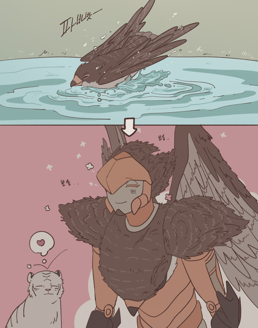 1girl, =_=, airazor, arrow_(symbol), beast_wars, beast_wars:_transformers, bird, falcon