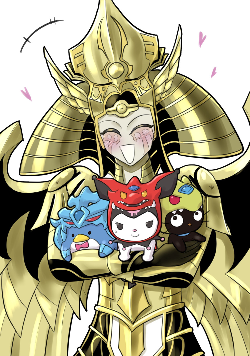 1girl, absurdres, armor, blush, chococat, colored_skin, cosplay, crossover