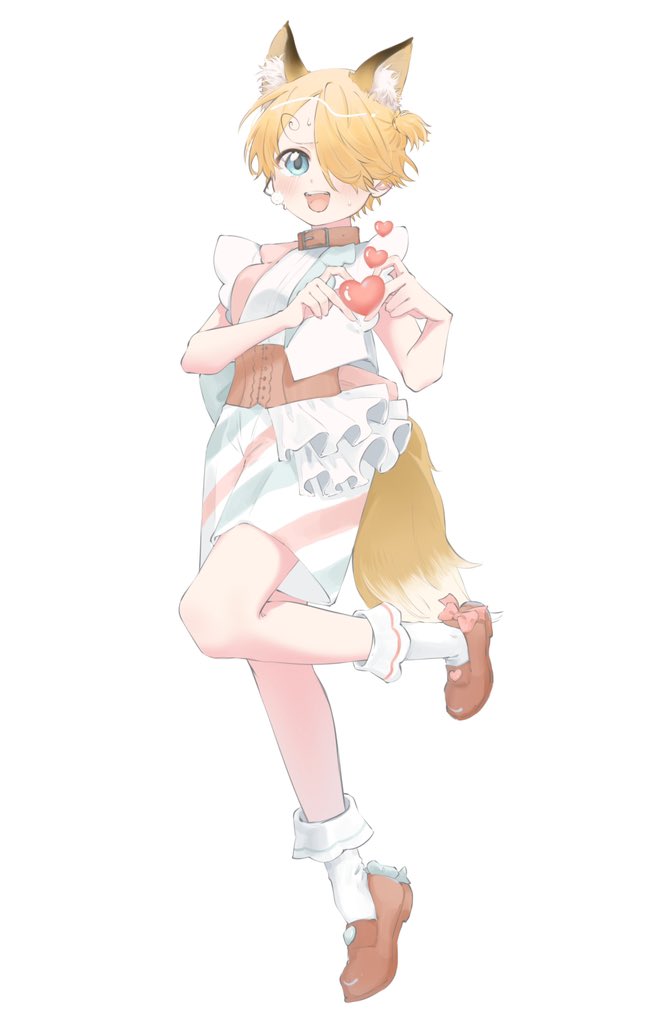 1boy, aged_down, animal_ear_fluff, animal_ears, belt_collar, blonde_hair, blue_eyes, blush