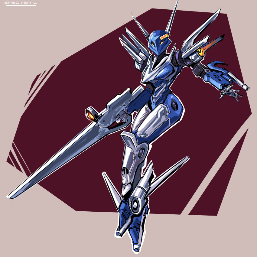 absurdres, artist_name, bionicle, flying, gali_(bionicle), gun, highres, holding