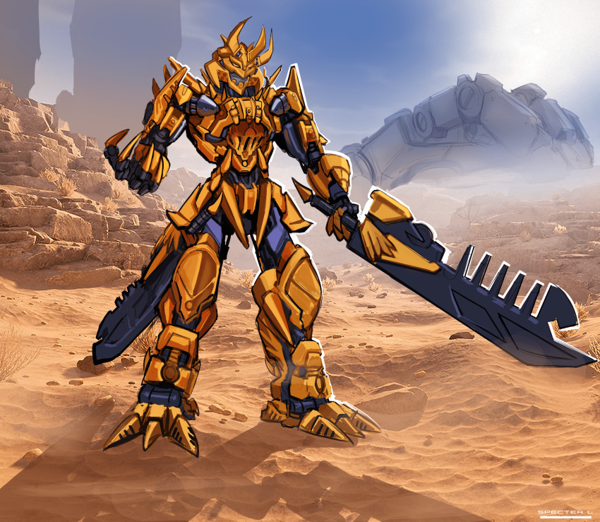 absurdres, bionicle, brutaka_(bionicle), claws, commission, frown, helmet, highres