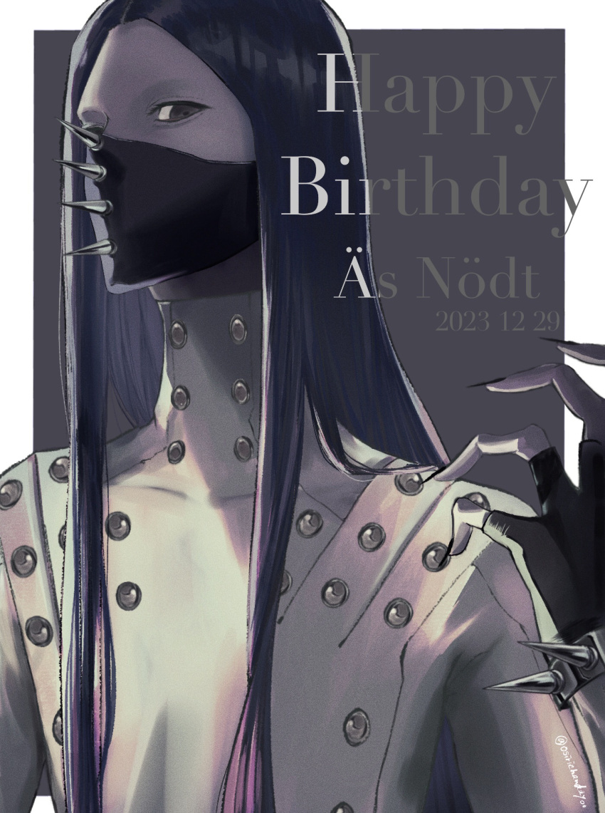 1boy, as_nodt, black_gloves, black_hair, black_mask, bleach, bleach:_sennen_kessen-hen, bracelet