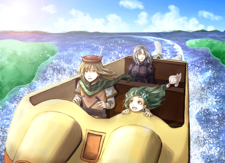 cecil_harvey, cloud, final_fantasy, final_fantasy_iv, gilbart_chris_von_muir, green_eyes, green_hair, hda, hovercraft, rydia, water, white_hair, whyt