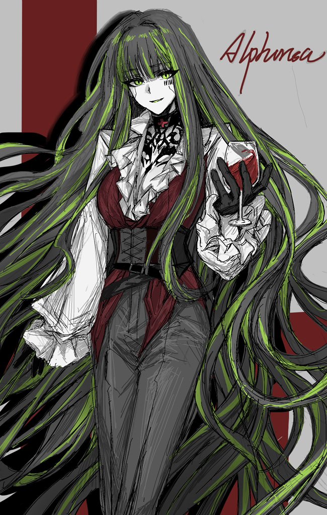 1girl, alfonso_(project_moon), ashi_(dongshi389), belt, black_belt, black_choker, black_gloves, black_hair