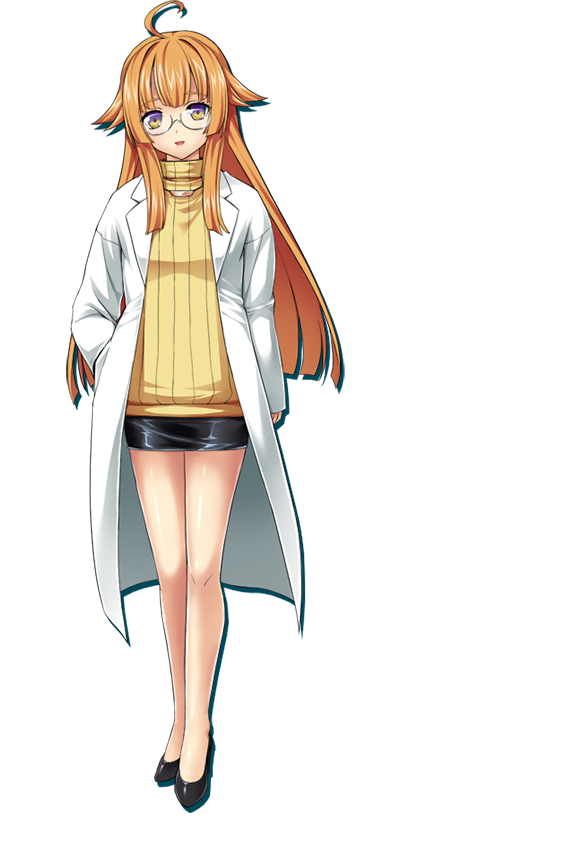 1girl, ahoge, amakubo_yuri, black_footwear, blunt_ends, blunt_sidelocks, breasts, dot_nose