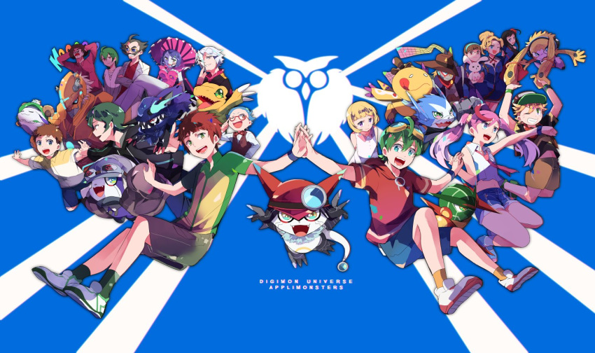 agumon, armor, asuka_torajirou, bootmon, digimon, digimon_universe:_appli_monsters, dokamon, everyone