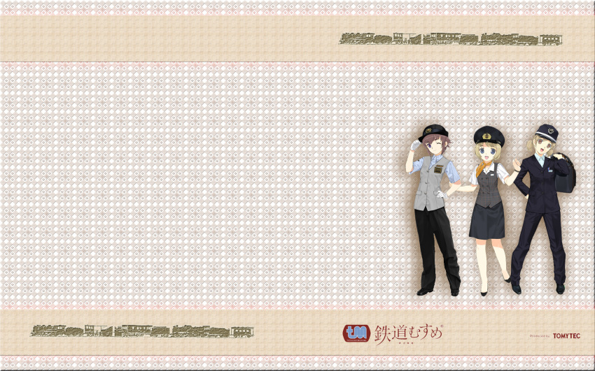 kamaishi_nana, kurihashi_minami, mibu_natsuki, tetsudou_musume, tomytec, wakura_nanao
