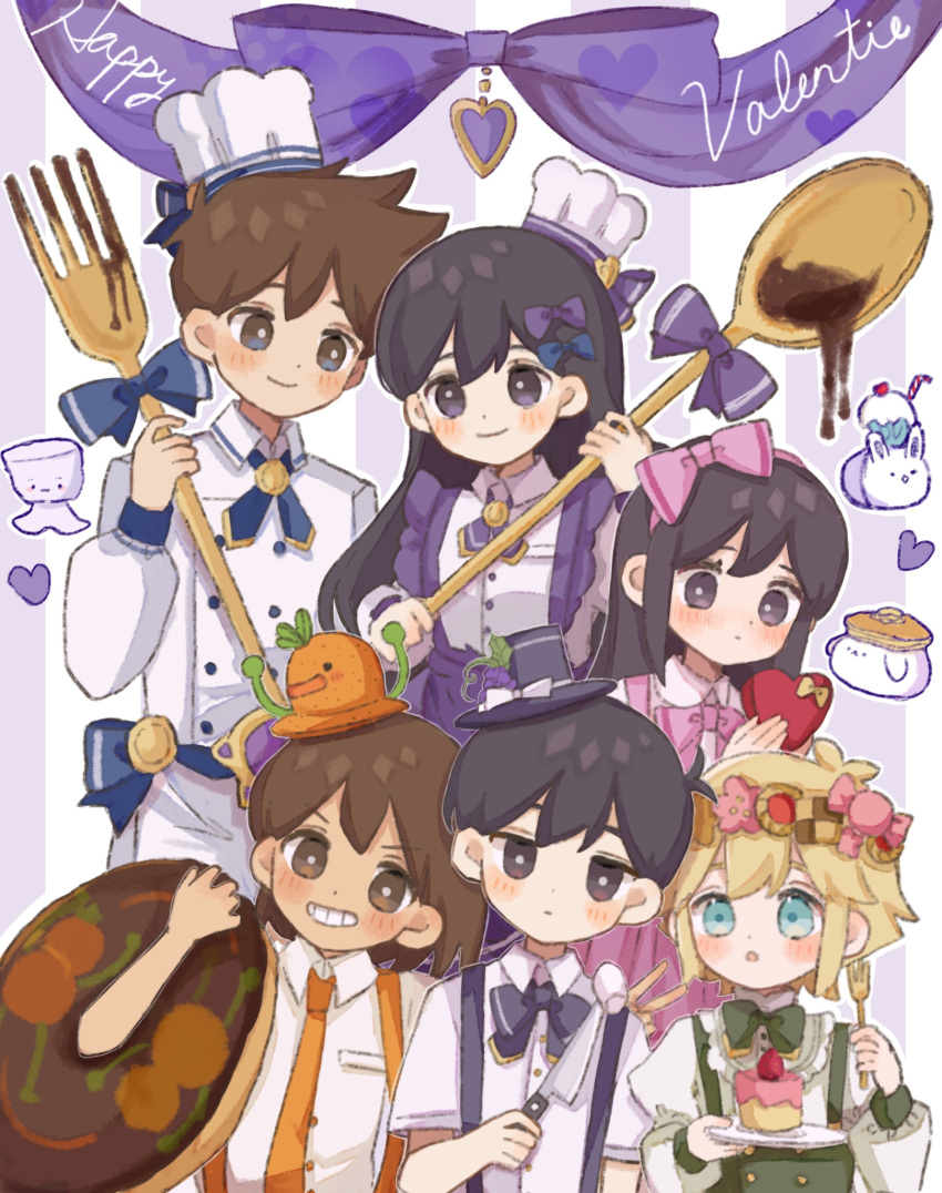 2girls, 4boys, aubrey_(faraway)_(omori), aubrey_(omori), basil_(faraway)_(omori), basil_(omori), black_eyes, black_hair