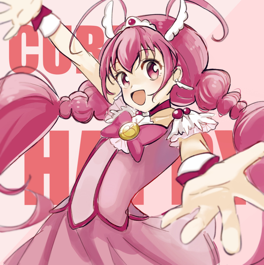 1girl, antenna_hair, bow, bowtie, braid, brooch, character_name, chinese_commentary