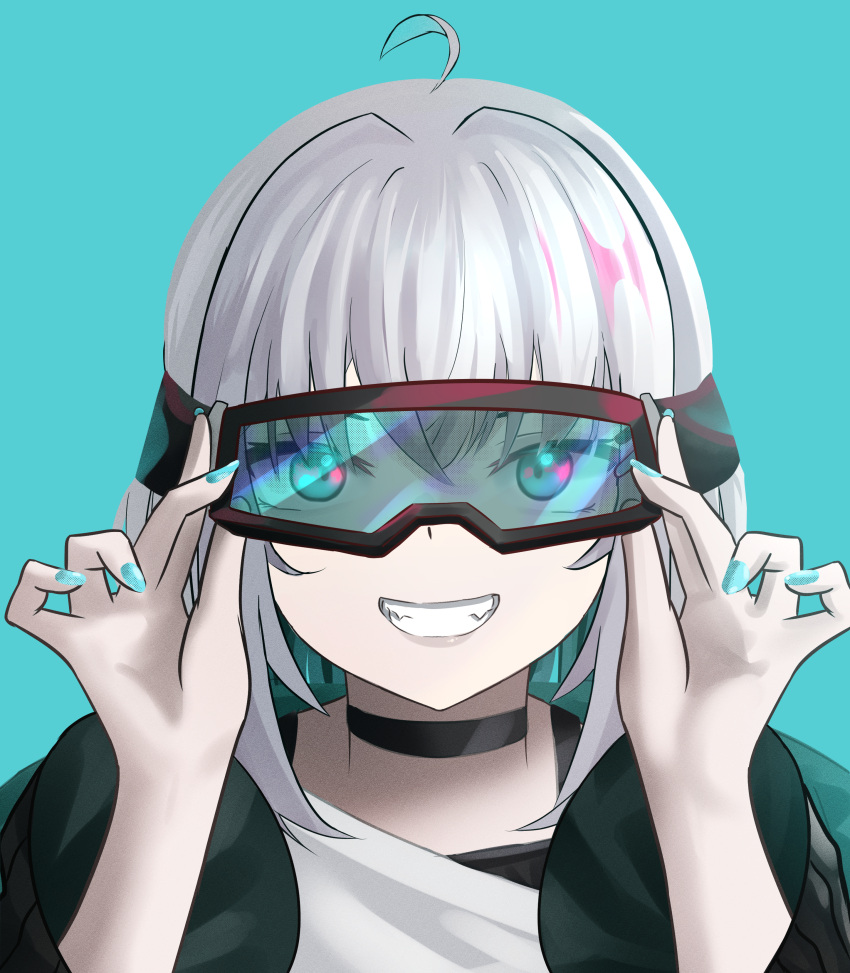 1girl, absurdres, esteban_(estebaneishon), goggles, highres, indie_virtual_youtuber, michi_(vtuber), non-web_source