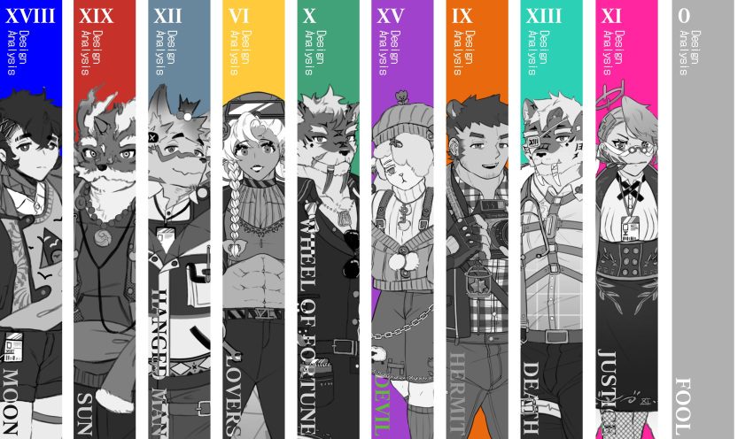 amarok_(monochrome_finale), calypso_(monochrome_finale), deimos_(monochrome_finale), highres, kie_(monochrome_finale), kiekoio, lahar_(monochrome_finale), looking_at_viewer