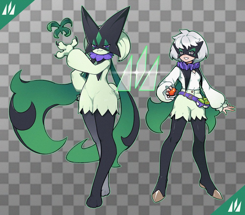 1girl, alternate_color, black_footwear, black_mask, black_scarf, boots, claws, fang