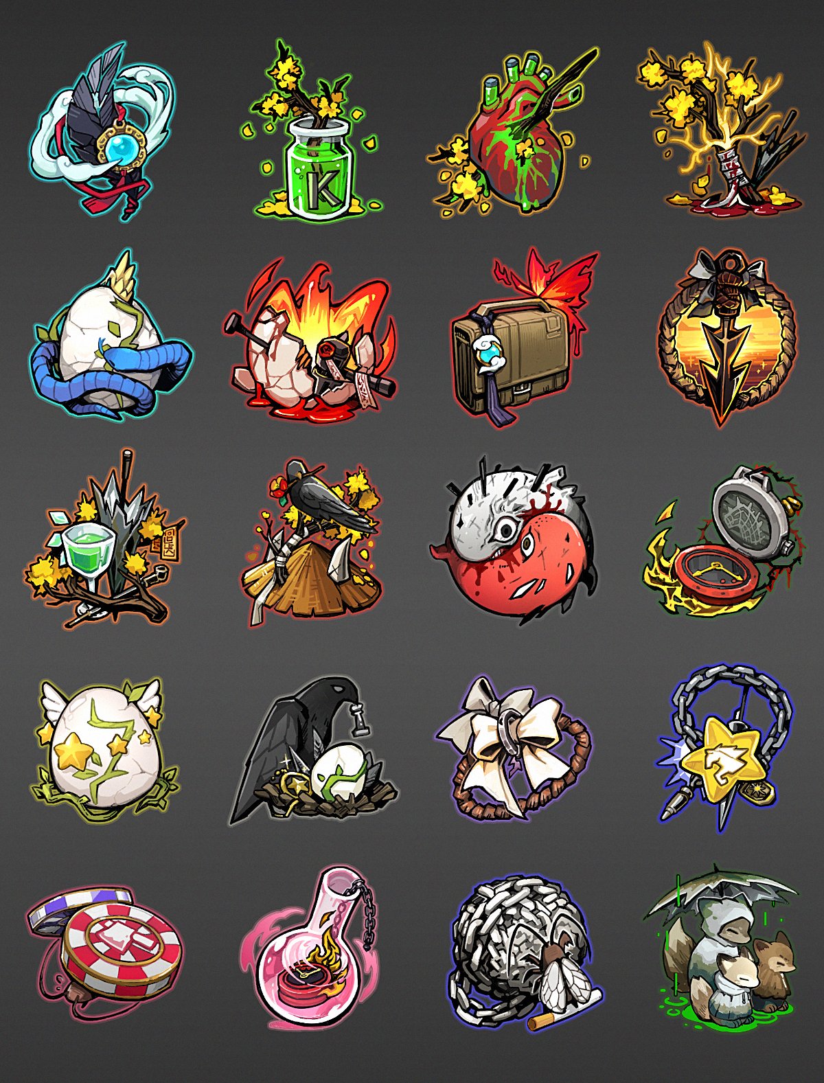 annotated, badge, bandages, bird, blood, bow, branch, bug