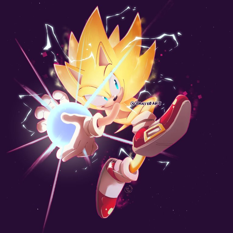 1boy, aura, blue_eyes, commission, dani_ve, dragon_ball, electricity, energy