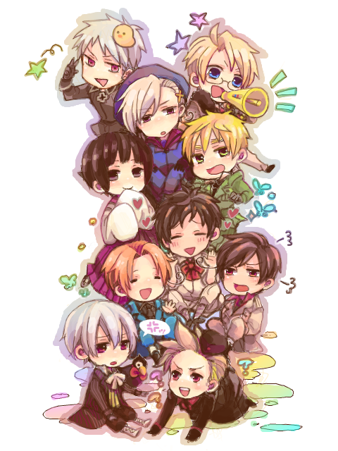 10boys, ahoge, america_(hetalia), anger_vein, axis_powers_hetalia, black_eyes, black_hair, blonde_hair
