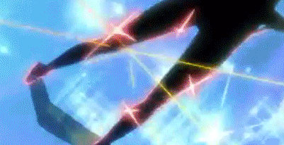 coat, fabulous, gif, long_sleeves, mecha, redhead, scan, star_driver, takuto_tsunashi, transformation, wink