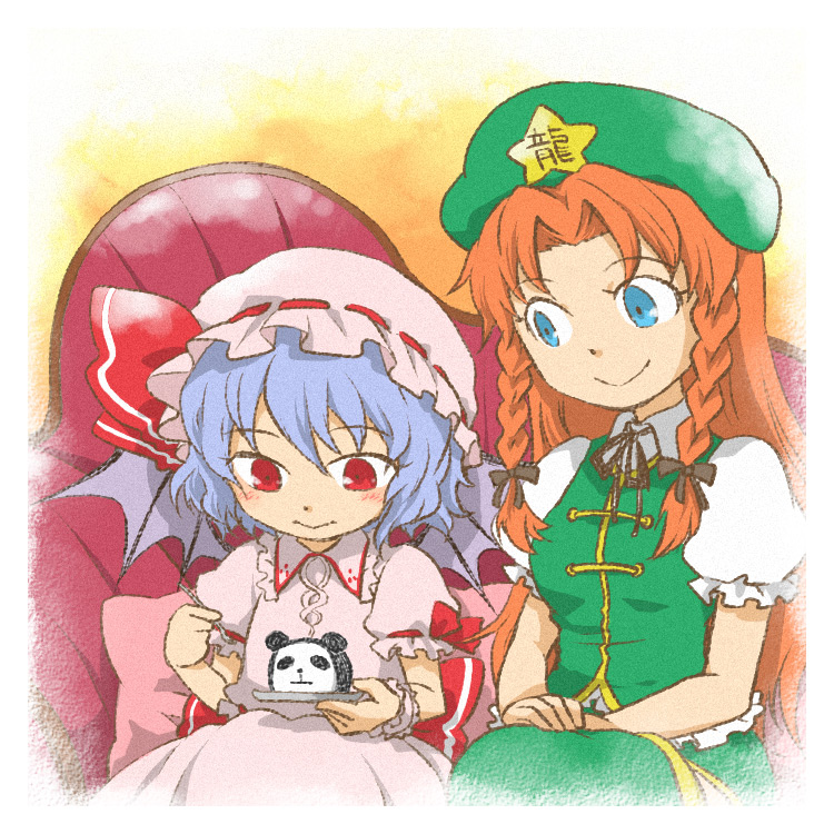 food, hong_meiling, multiple_girls, pekamatu, remilia_scarlet, touhou