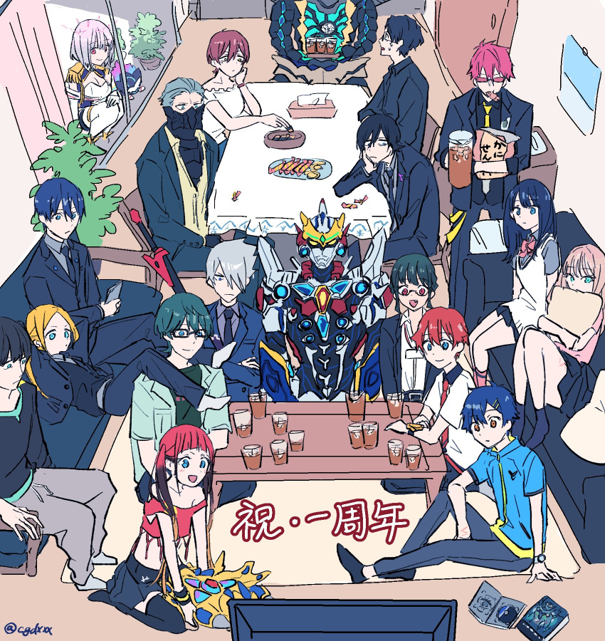6+boys, 6+girls, acceptor, alexis_kerib, alexis_kerib_(new_order), anosillus_ii, anti_(ssss.gridman), asanaka_yomogi