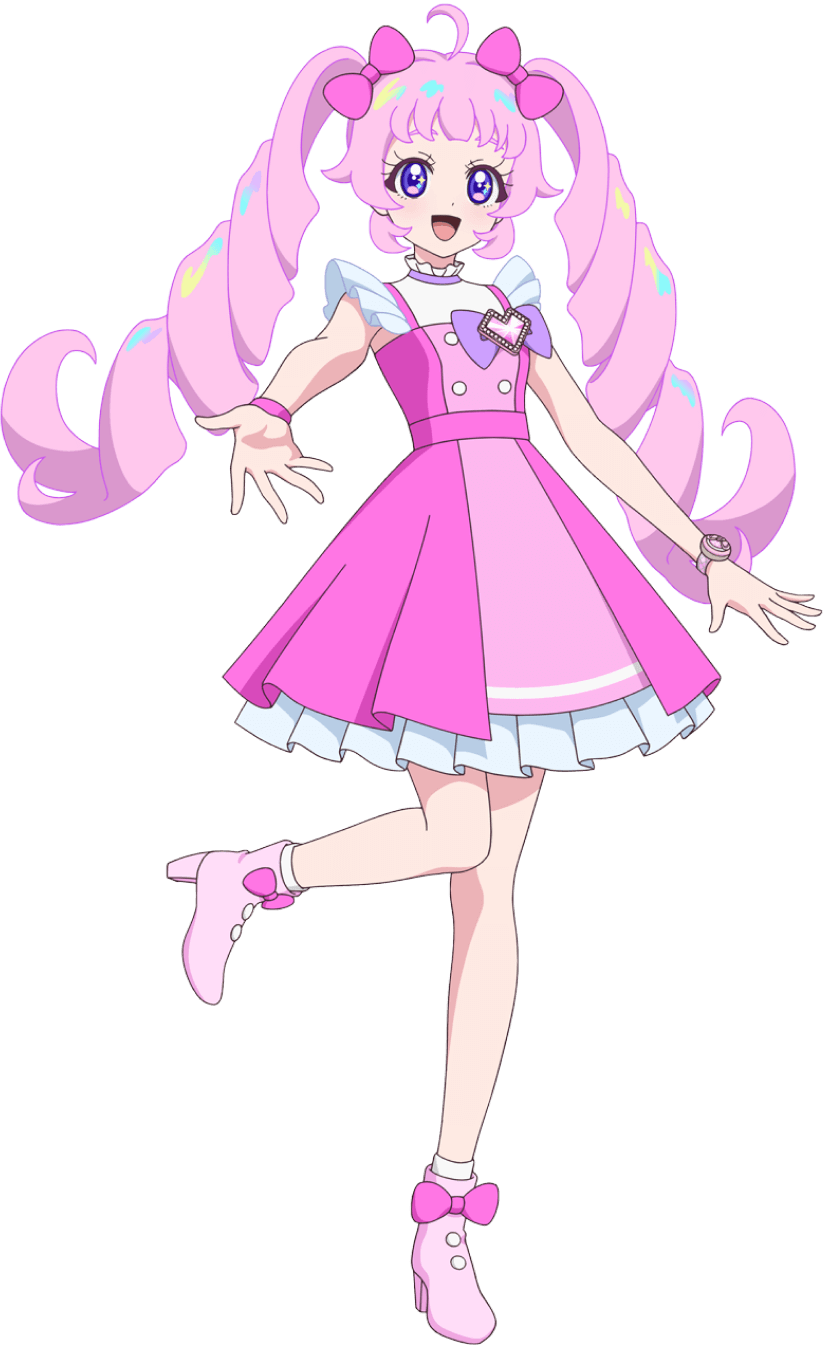 1girl, :d, ahoge, aozora_himari, boots, bow, dress, drill_hair