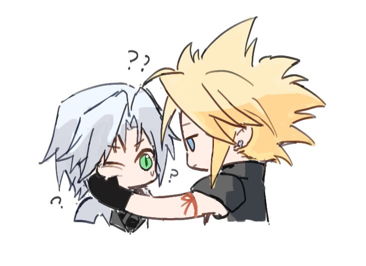2boys, ?, ??, aged_down, arm_ribbon, armor, black_coat, black_gloves