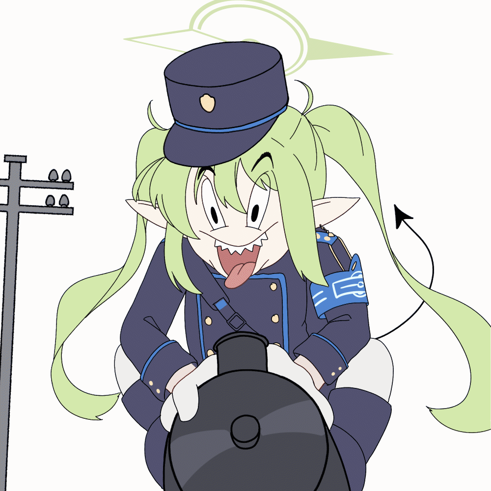1girl, animated, animated_gif, armband, black_hat, black_jacket, black_tail, blue_archive